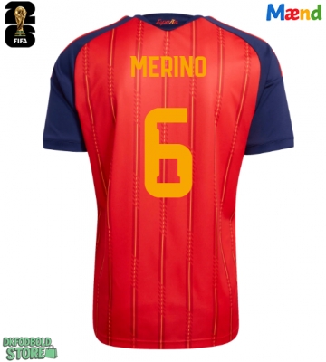 Spanien Mikel Merino #6 Replika Hjemmebanetrøje VM 2026 Kortærmet